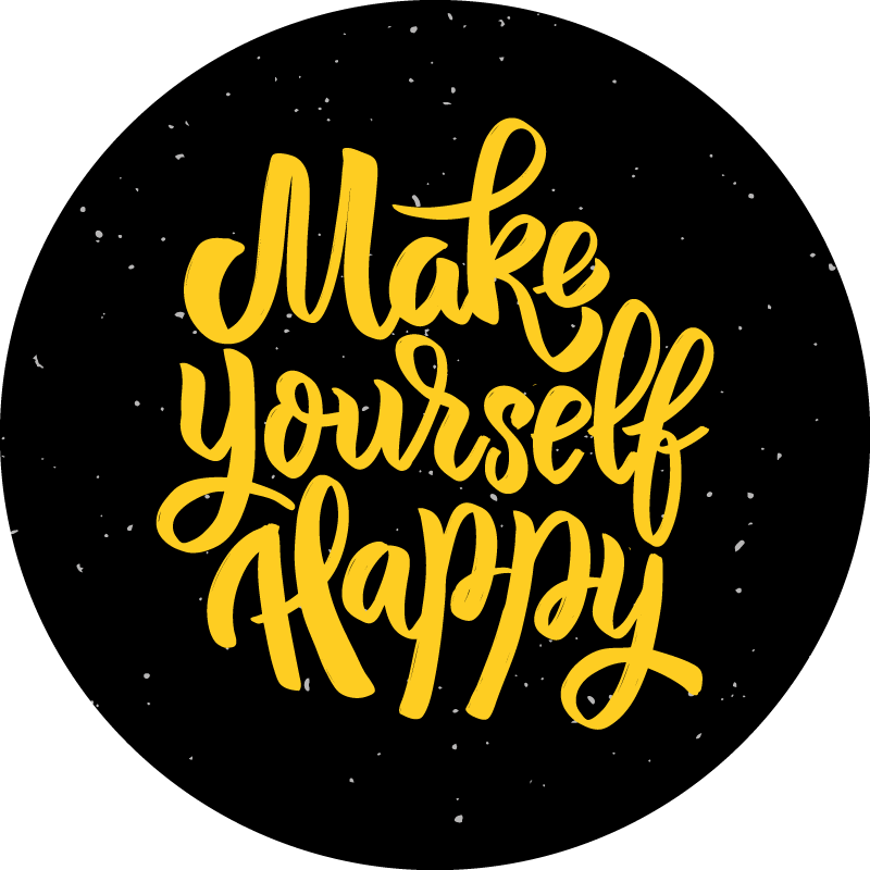 Make yourself happy custom rug - TenStickers