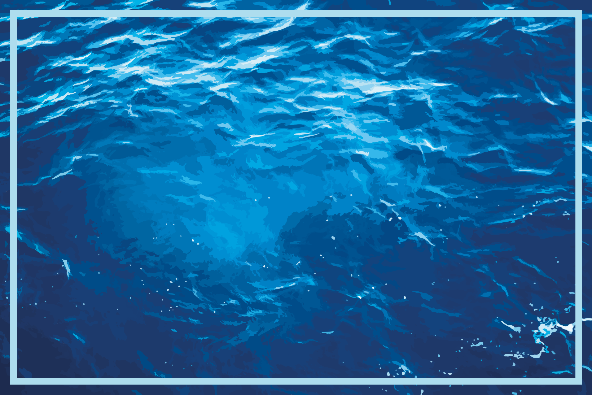 Deep ocean under water nature vinyl rug - TenStickers