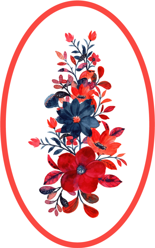 Floral arrangement floral vinyl rug - TenStickers