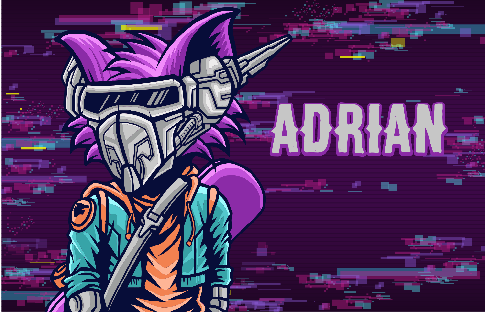 Custom futuristic character teen vinyl rug - TenStickers