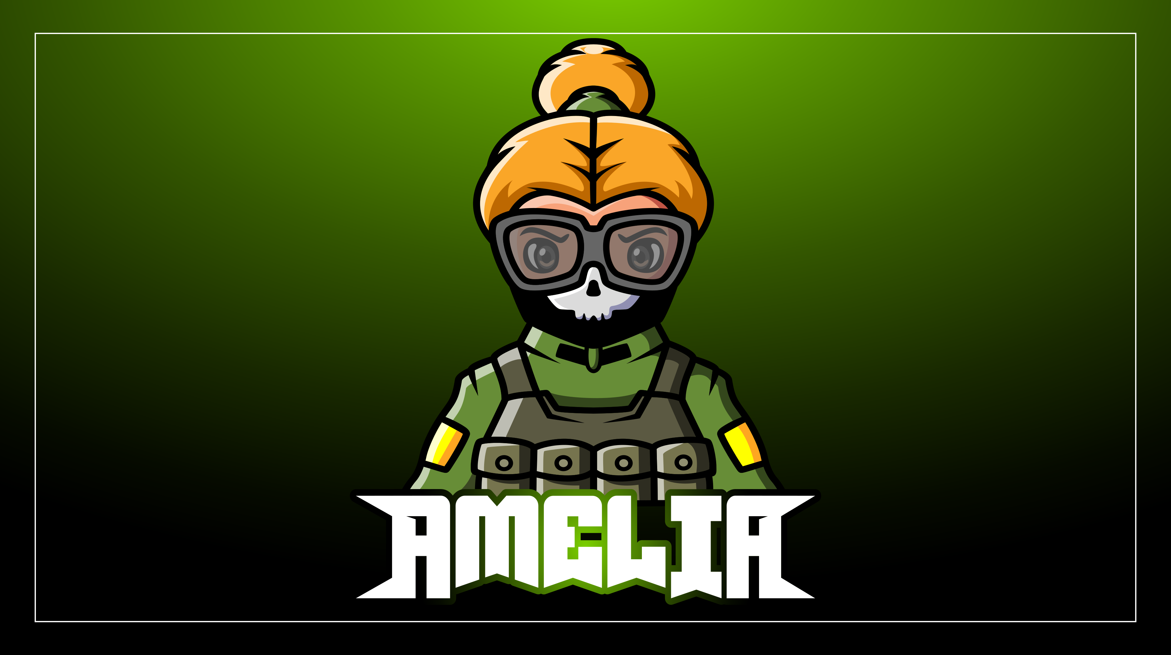 Woman soldier with name teen vinyl rug - TenStickers