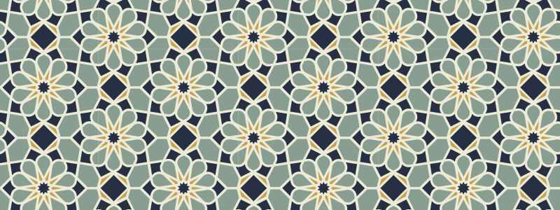 Mosaic vinyl rug with elegant geometric design - TenStickers