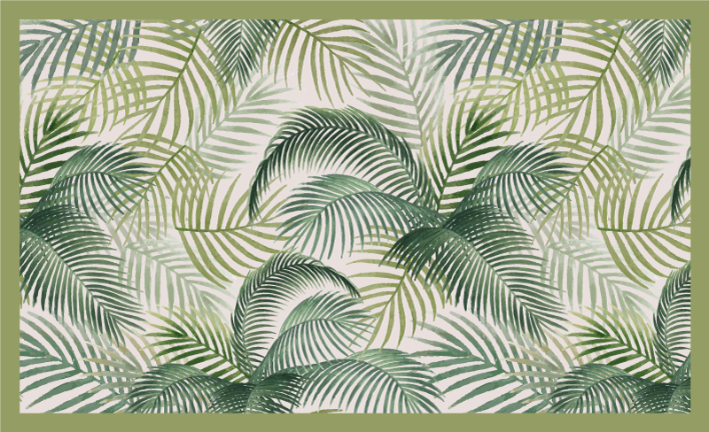 Lush Greenery nature vinyl rug - TenStickers