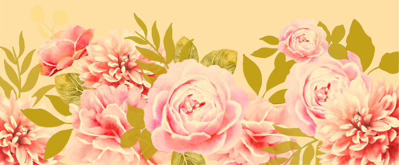 Flourishing Botanical Grace floral vinyl rug - TenStickers