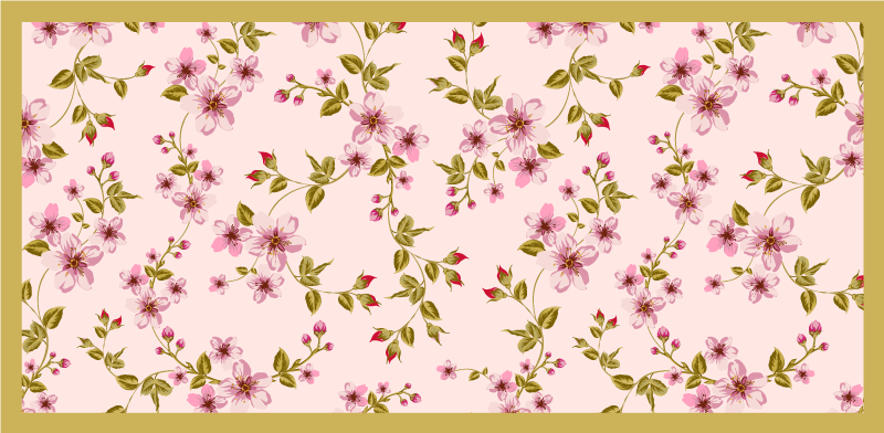 Floral Blossom Arrangement floral vinyl rug - TenStickers