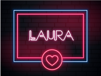 Neon Sign Love custom vinyl rug - TenStickers