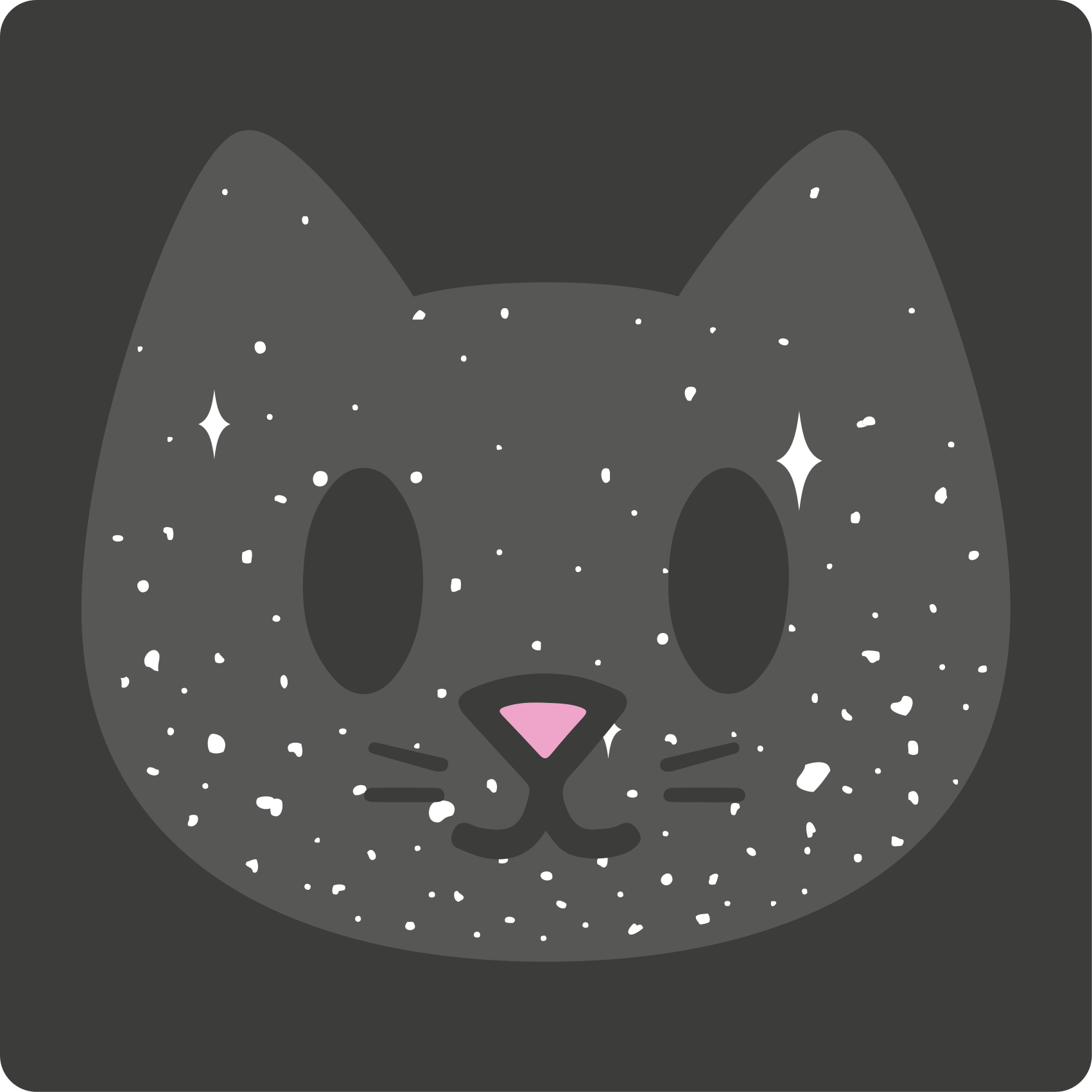 Cute Cat Face nursery vinyl rug - TenStickers