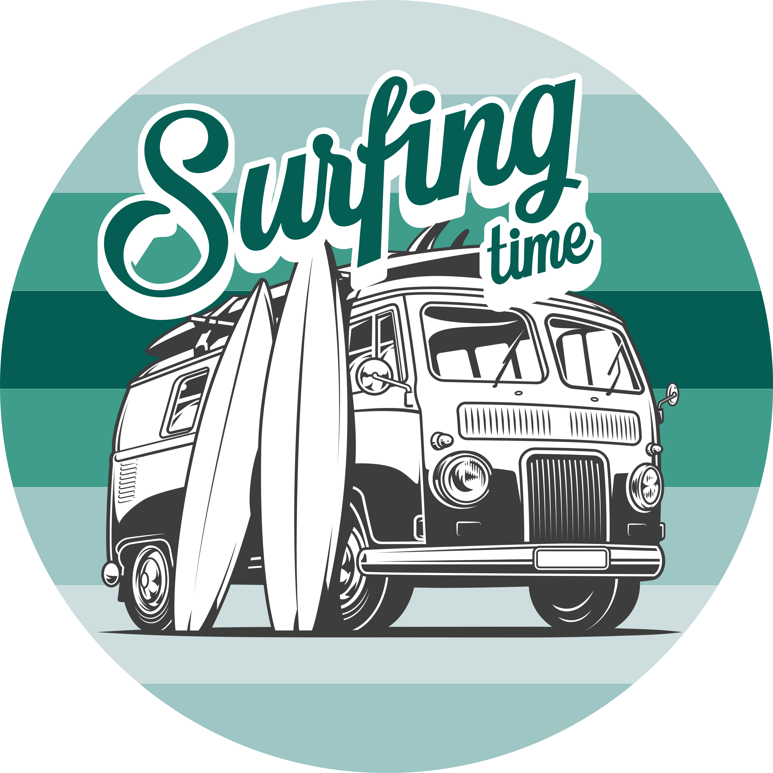 Surfing Adventure teen vinyl rug - TenStickers