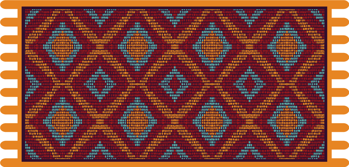 Vibrant Geometric Pattern ethnic vinyl rug - TenStickers