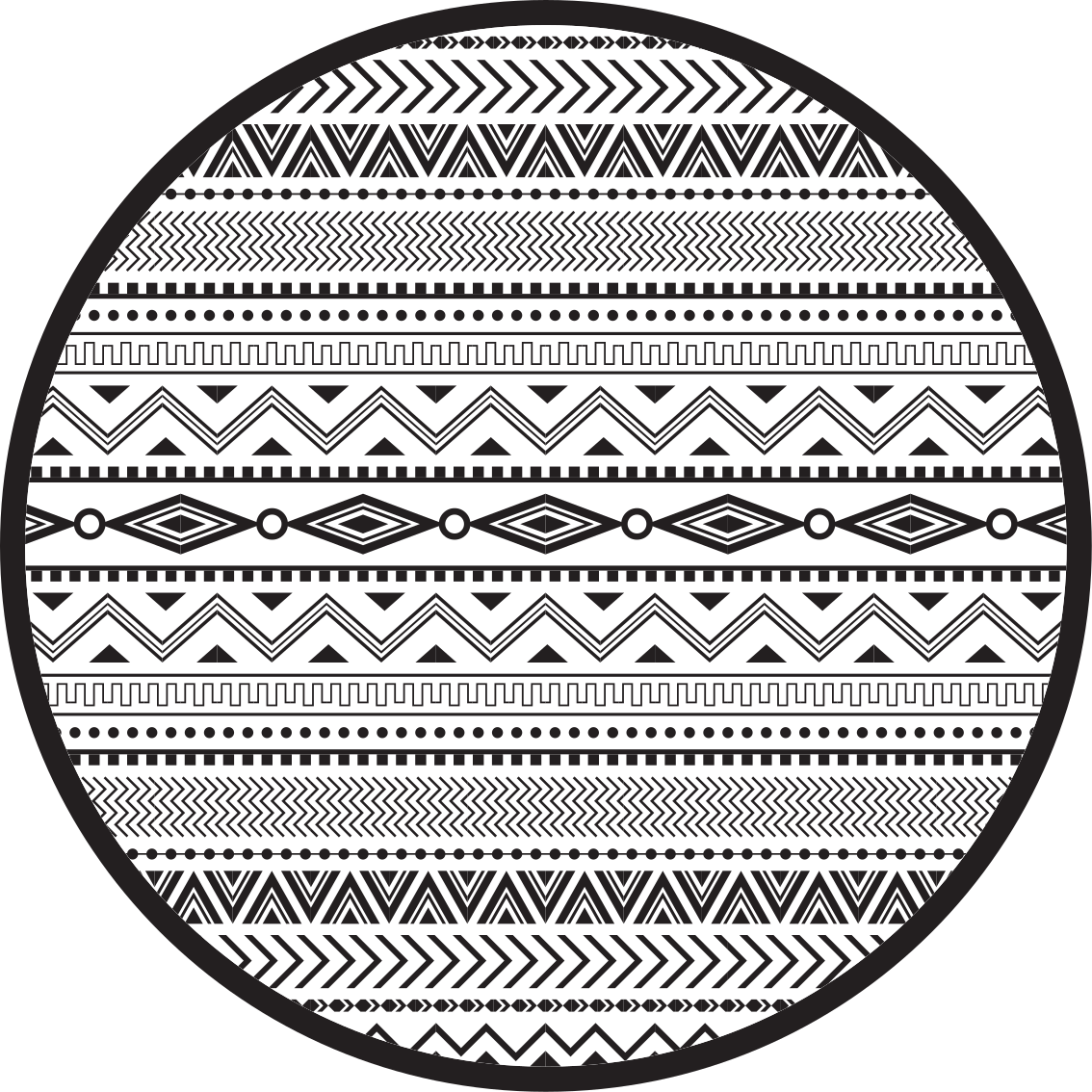Abstract Geometric Elements Scandinavian vinyl rug - TenStickers