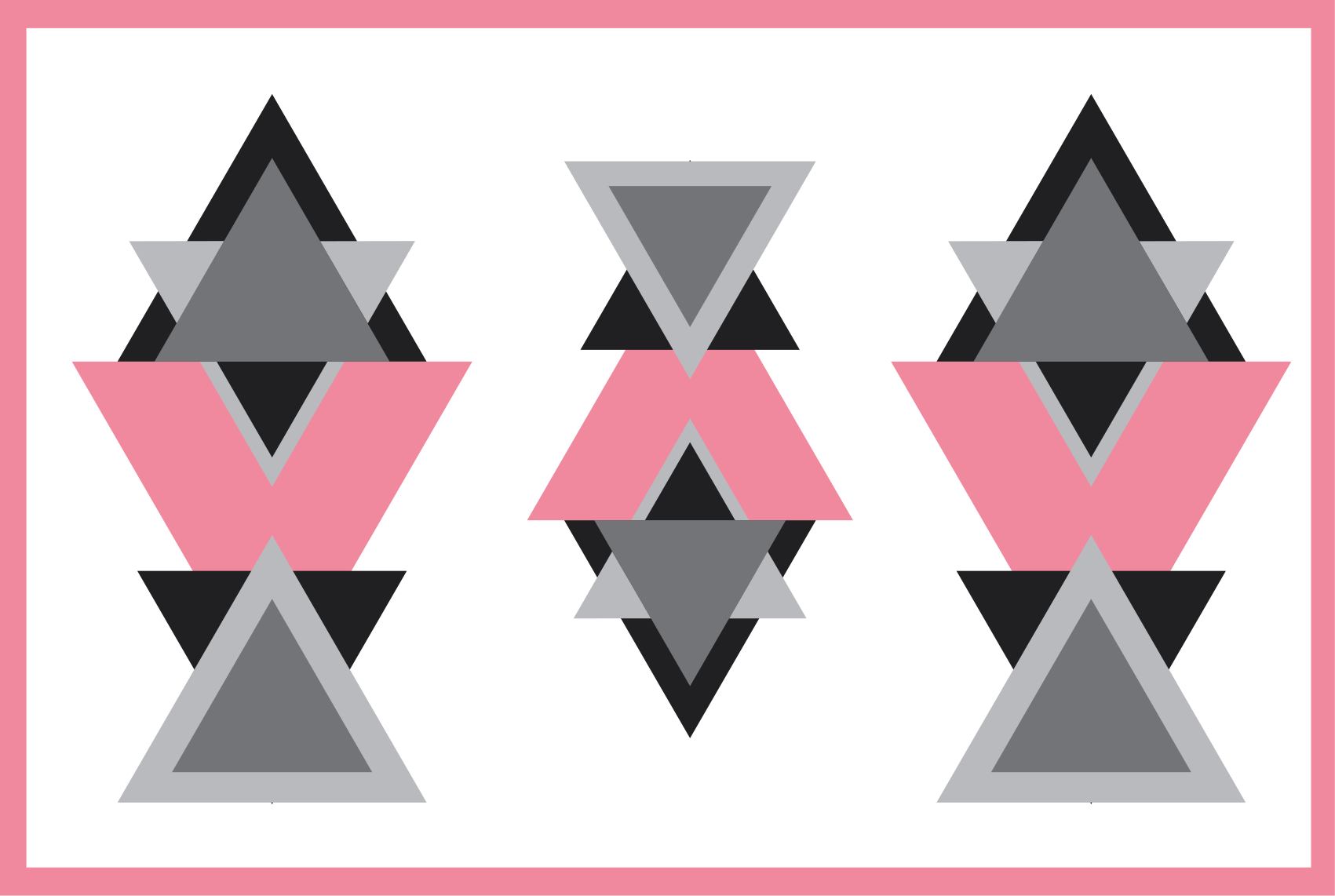 Triangular Shapes Blend geometric vinyl rug - TenStickers