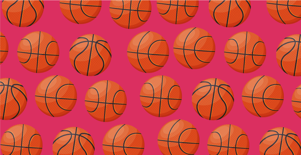 Basketball Motif kids vinyl rug - TenStickers