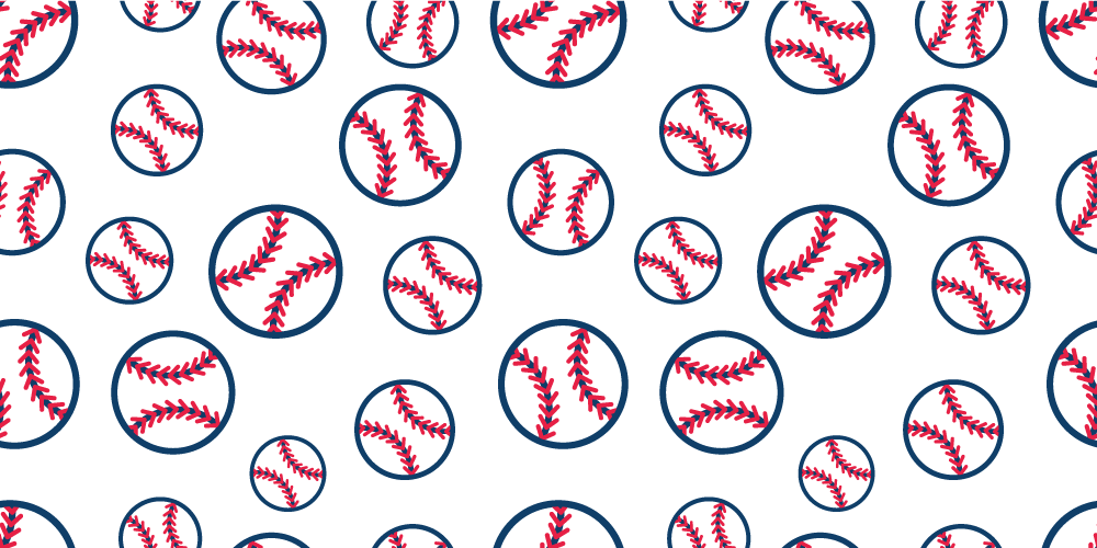 Baseball Pattern game vinyl rug - TenStickers