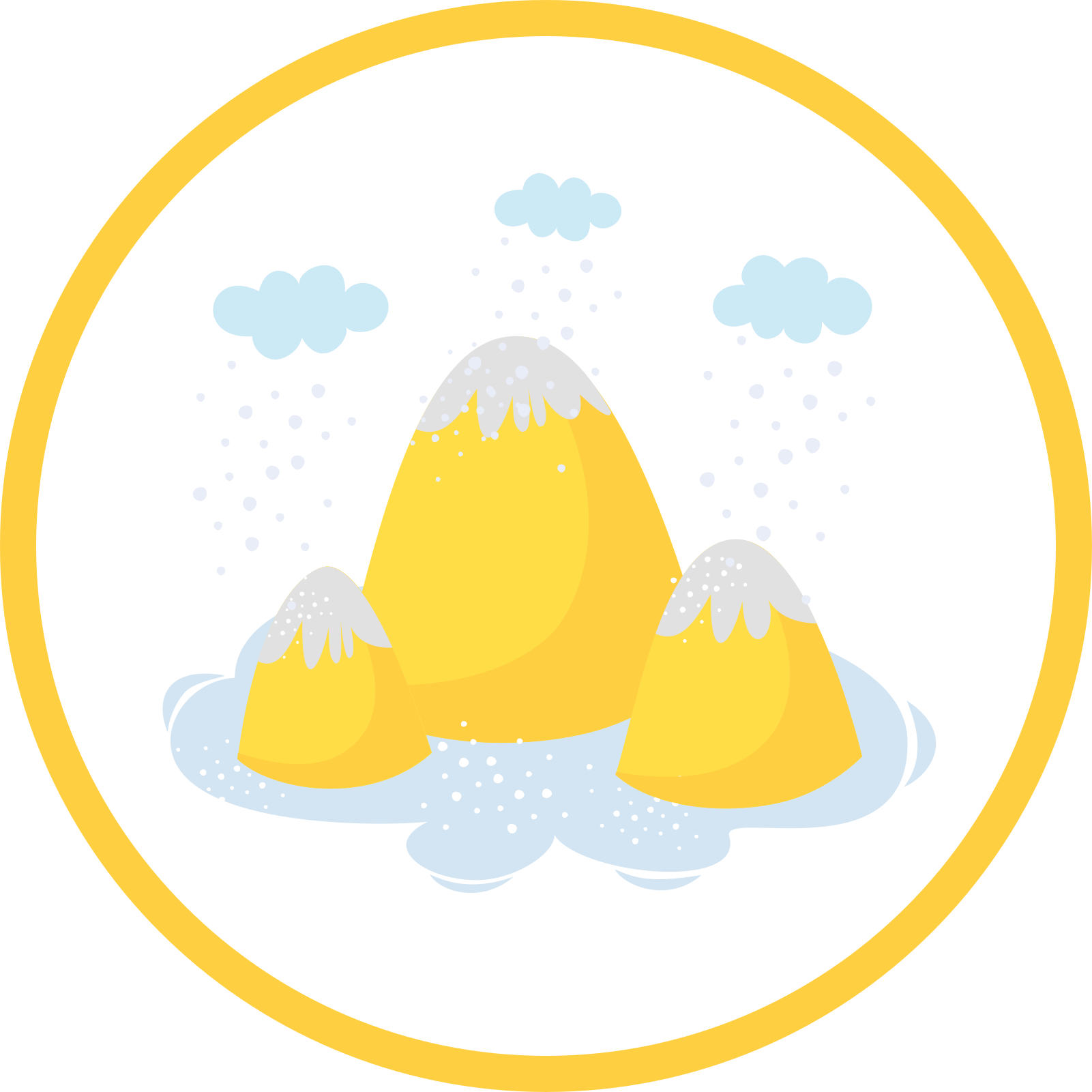 Cheerful Mountain Scene kids vinyl rug - TenStickers