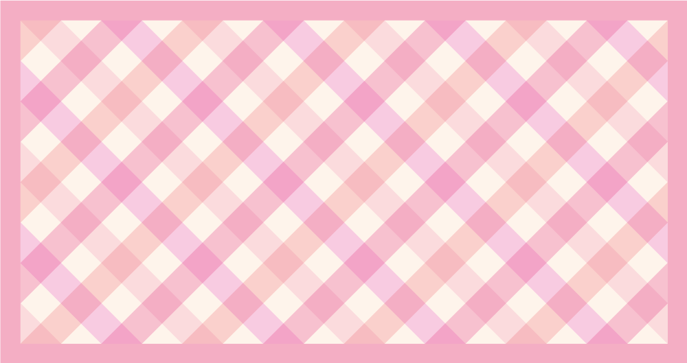 Pink Checkered Pattern striped vinyl rug - TenStickers