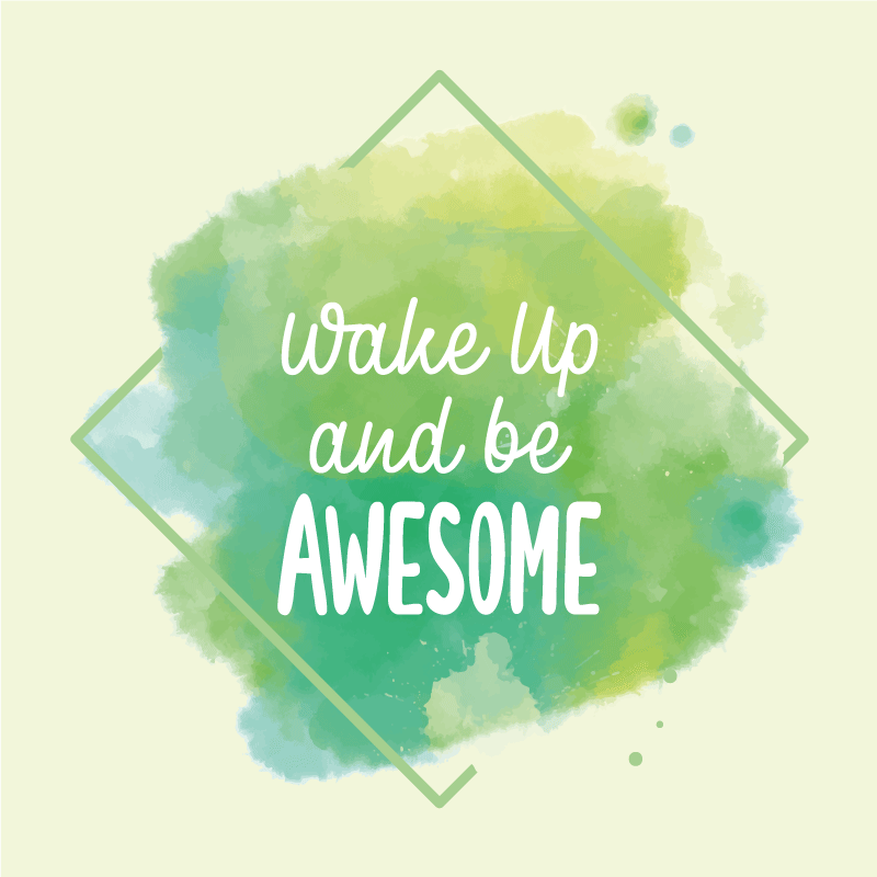 Wake up awesome custom rug - TenStickers
