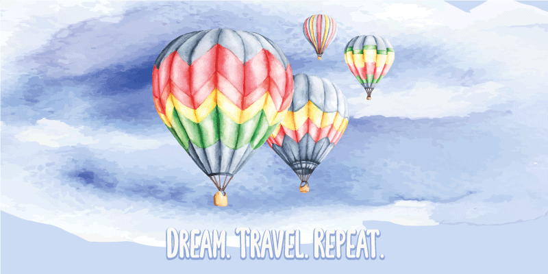 Wish journey recur minimal vinyl rug - TenStickers