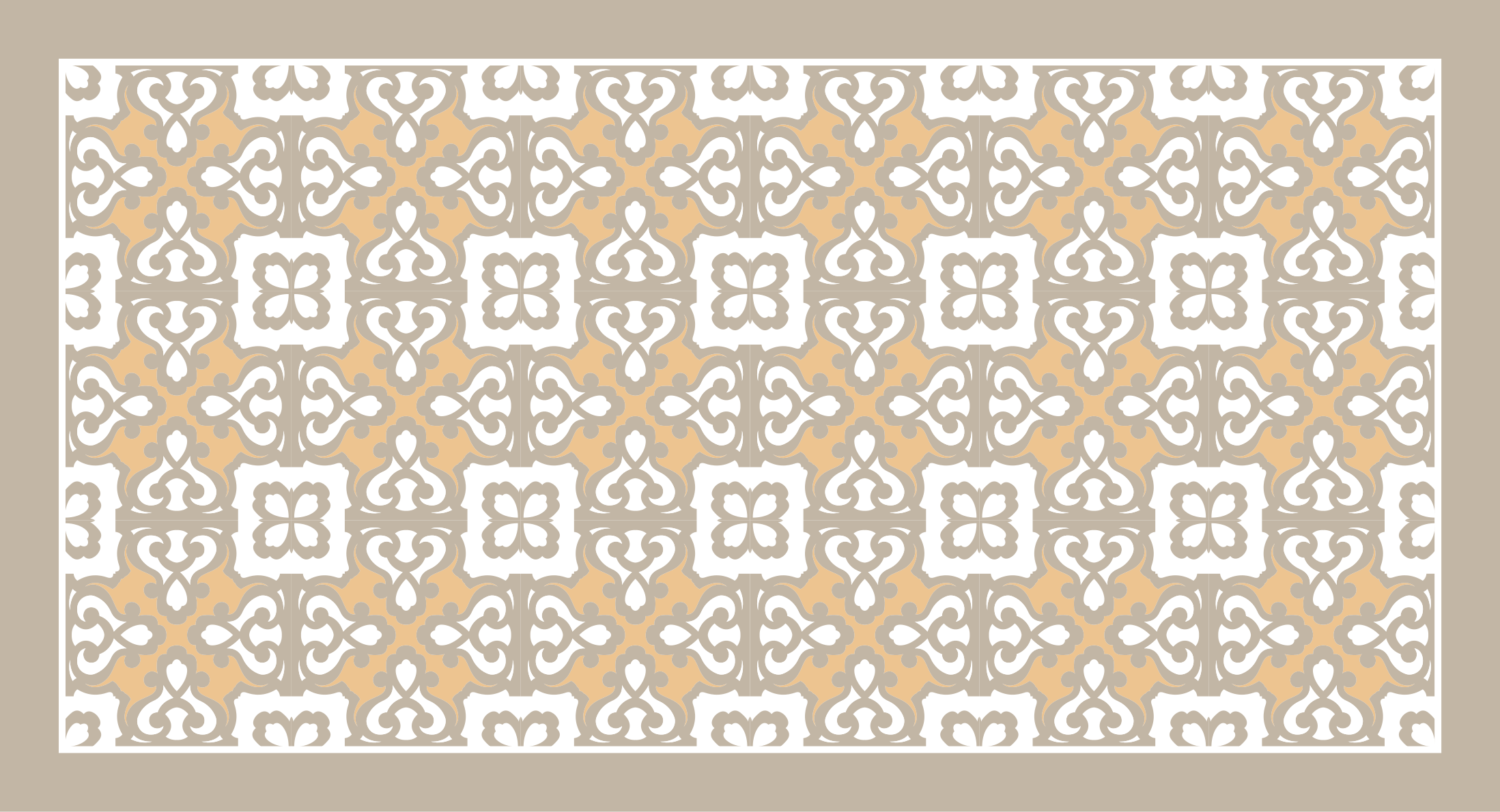 Mosaic vinyl rug with stylish patterned accents - TenStickers