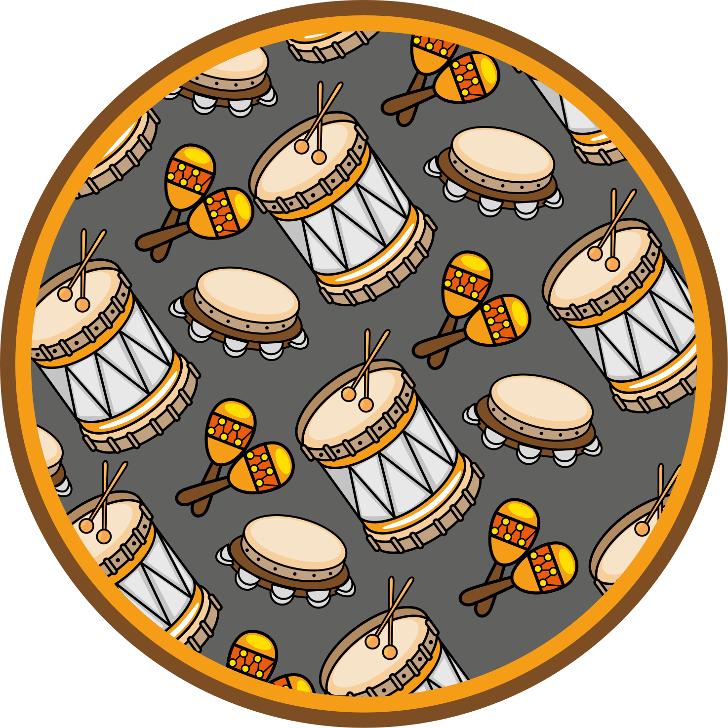 Drum Pattern Play kids vinyl rug - TenStickers