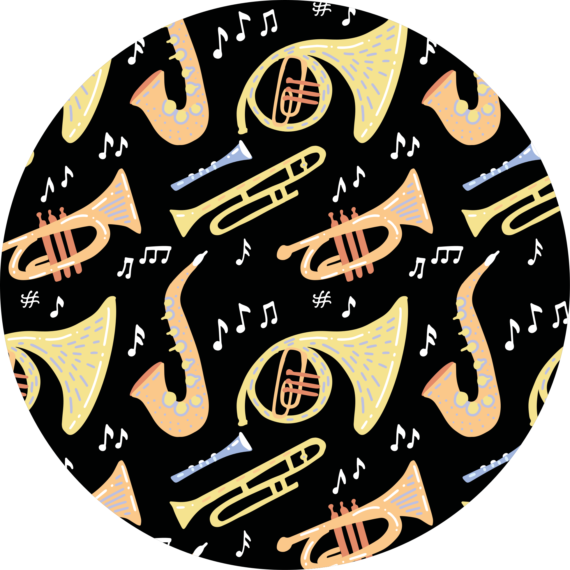 Musical Instrument Idea kids vinyl rug - TenStickers