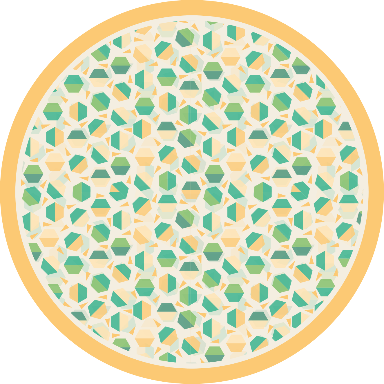 Geometric vinyl rug hexagonal design - TenStickers