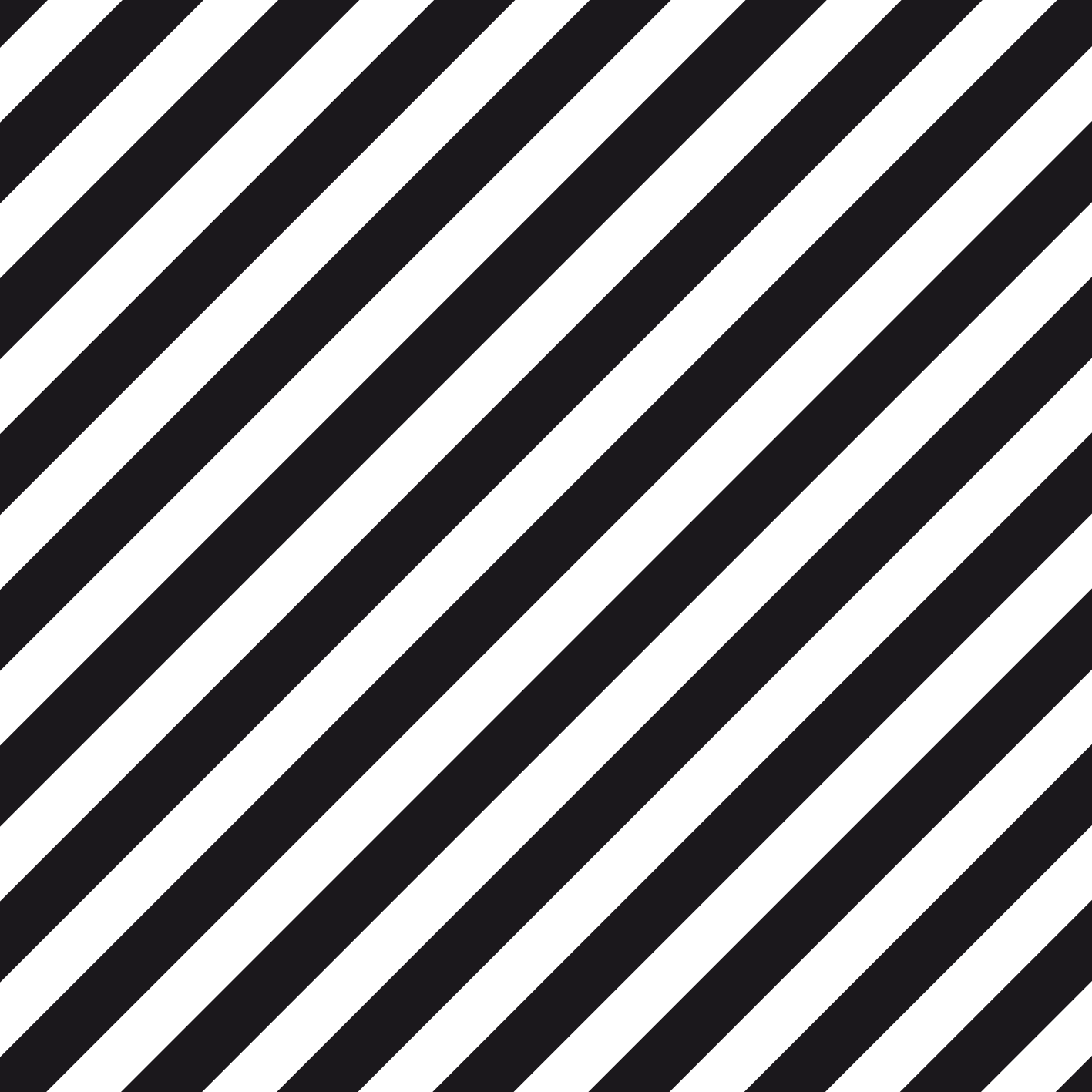 Striped vinyl rug diagonally black and white - TenStickers