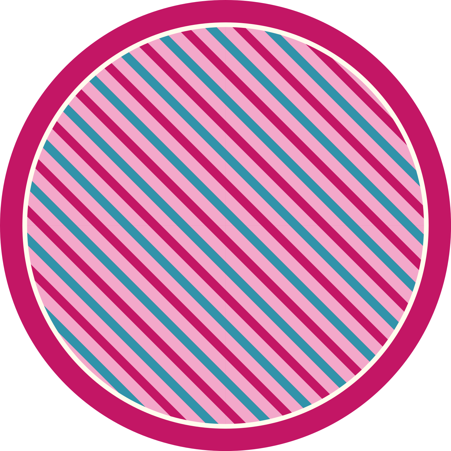 Bright striped style striped vinyl rug - TenStickers