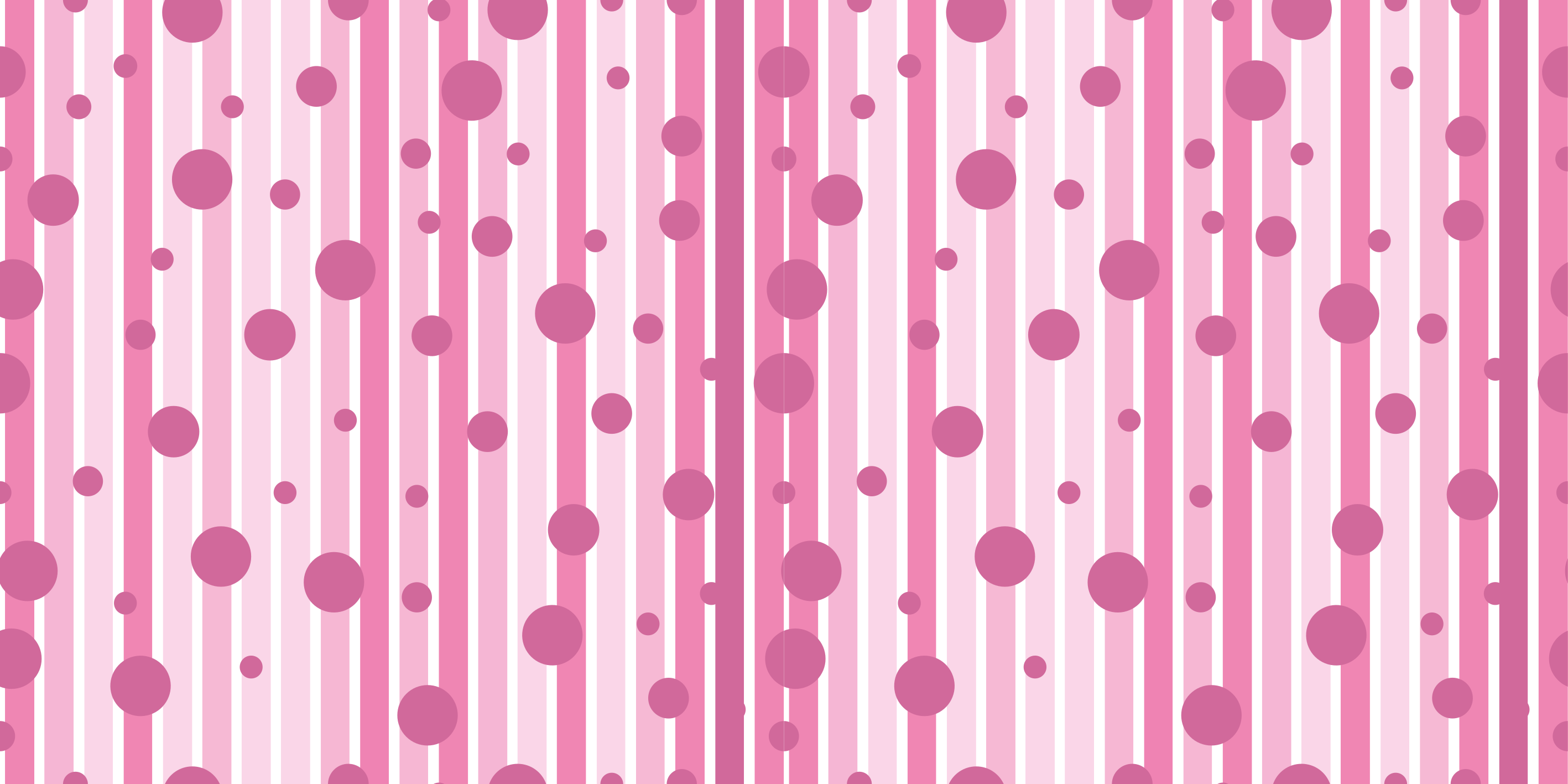 Pink Banded Dots striped vinyl rug - TenStickers