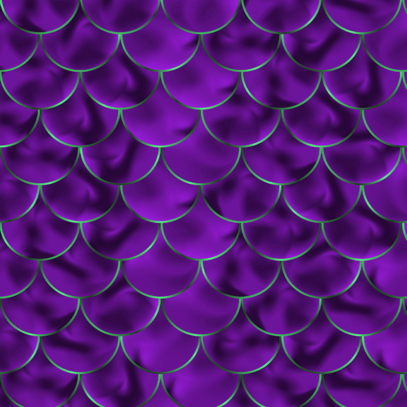 Animal print vinyl rug with mermaid scale design - TenStickers