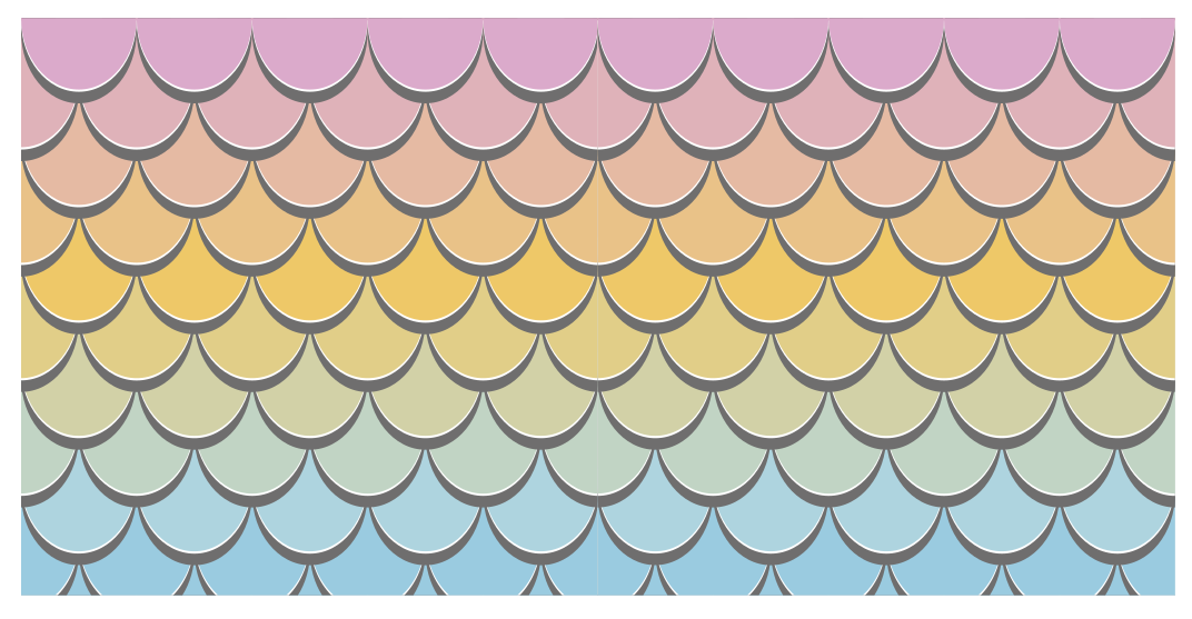 Colorful scales pattern textured vinyl rug - TenStickers