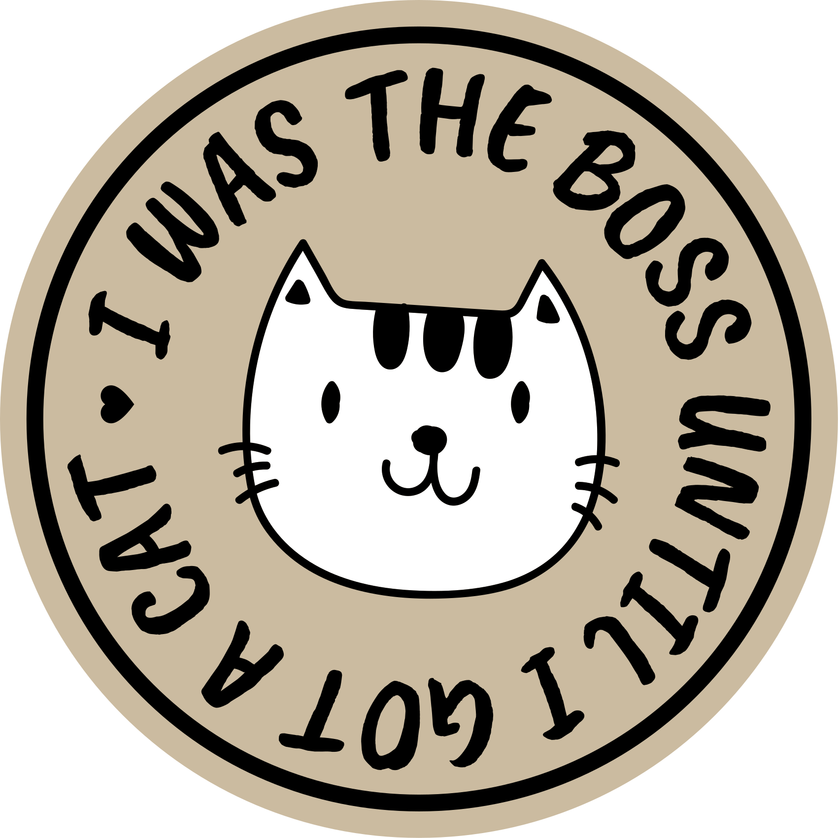 CAT BOSS UNTIL alphabet vinyl rug - TenStickers