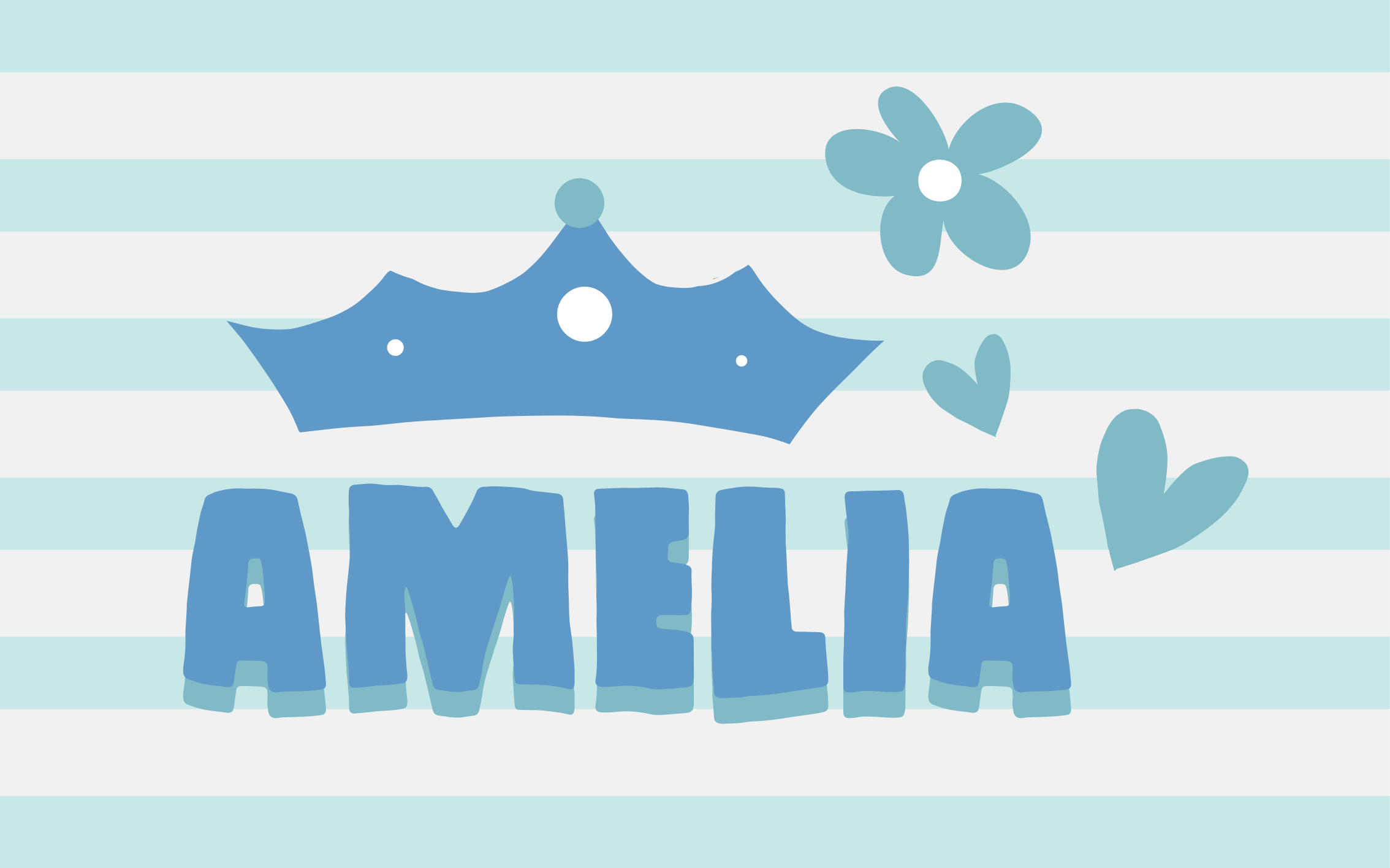 CROWN NAME PLACEMENT custom vinyl rug - TenStickers