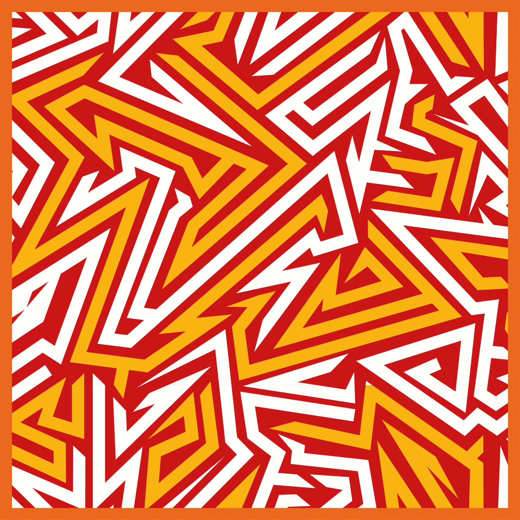 Dynamic zigzag pattern teen vinyl rug - TenStickers