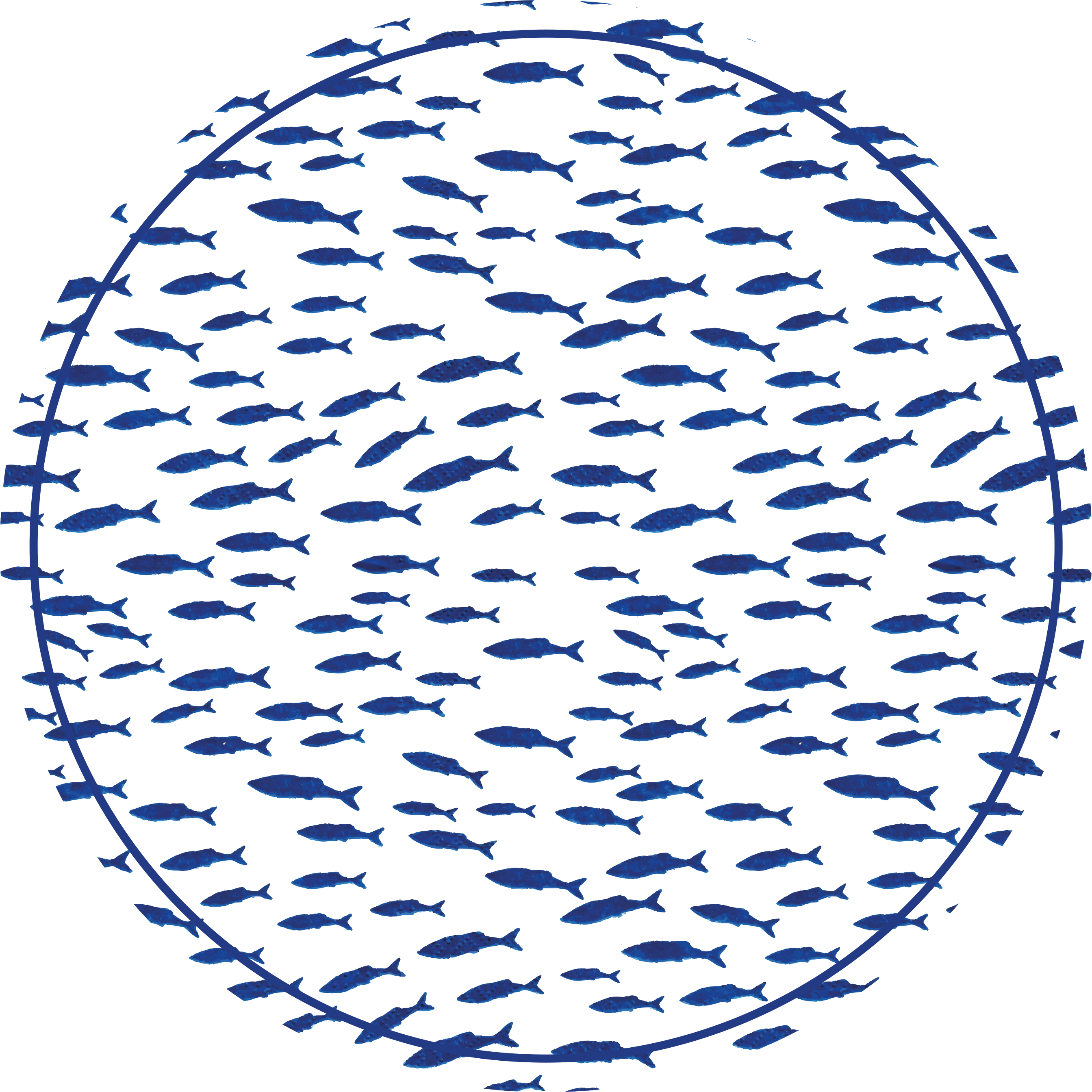 SCHOOL OF FISH animal print vinyl rug - TenStickers