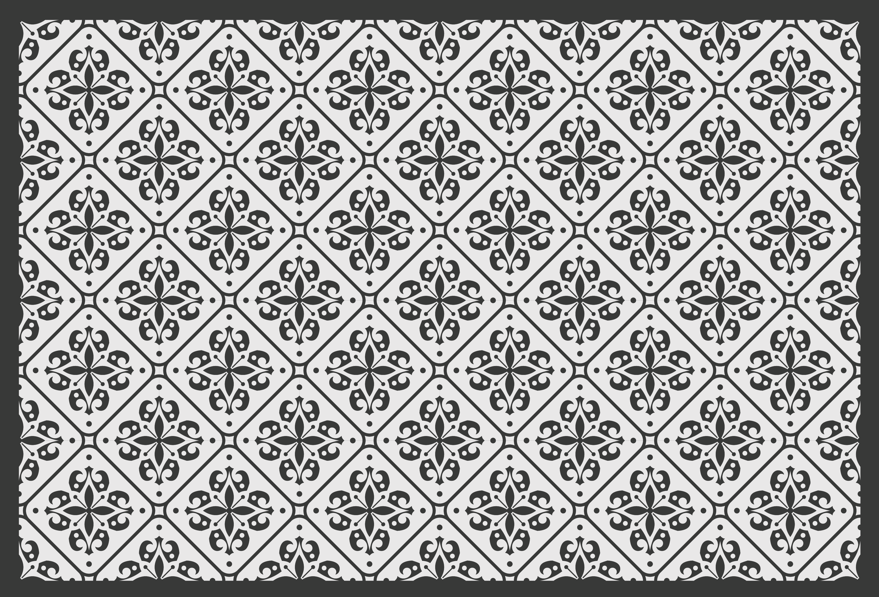 Classic victorian style pattern tile carpet - TenStickers