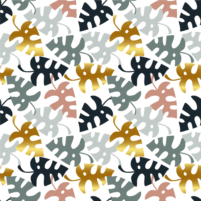 Nature vinyl rug leaf design - TenStickers