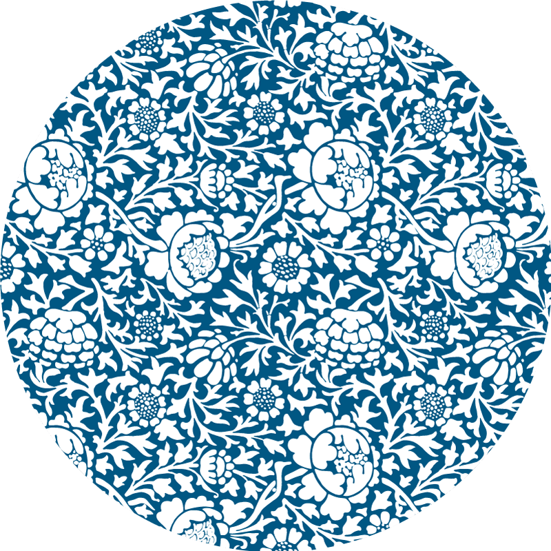 Floral vinyl rug in floral pattern design - TenStickers