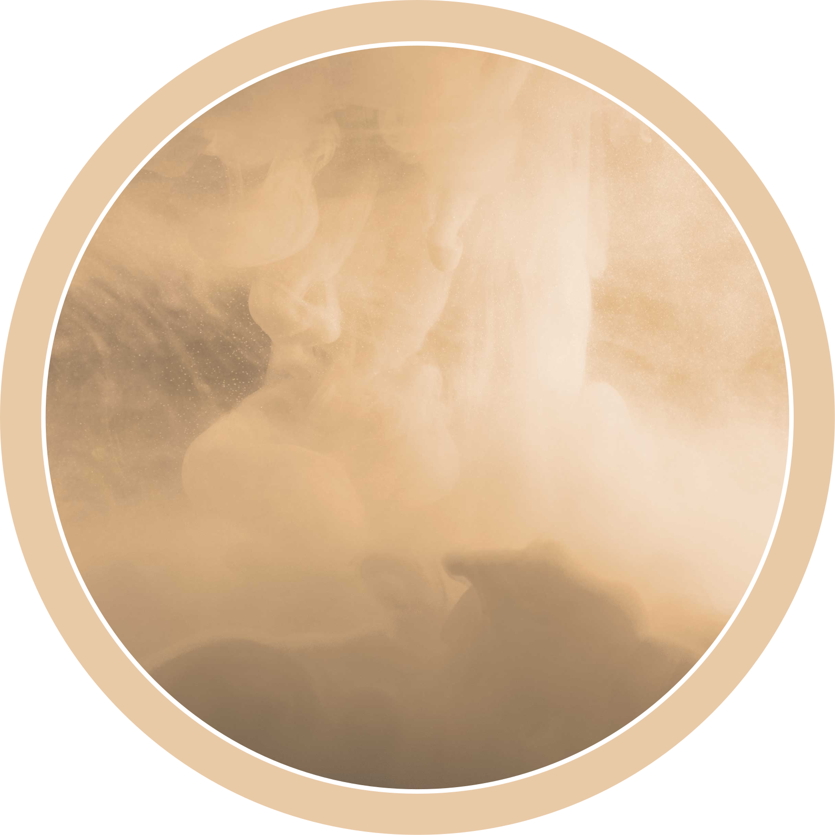 Soft Cream Waves bathroom vinyl rug - TenStickers