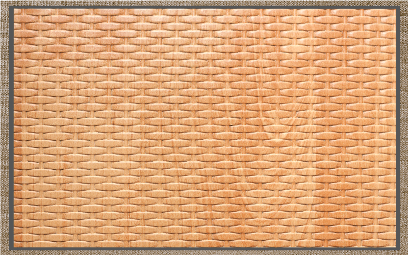 Woven Basket Weave hall vinyl rug - TenStickers