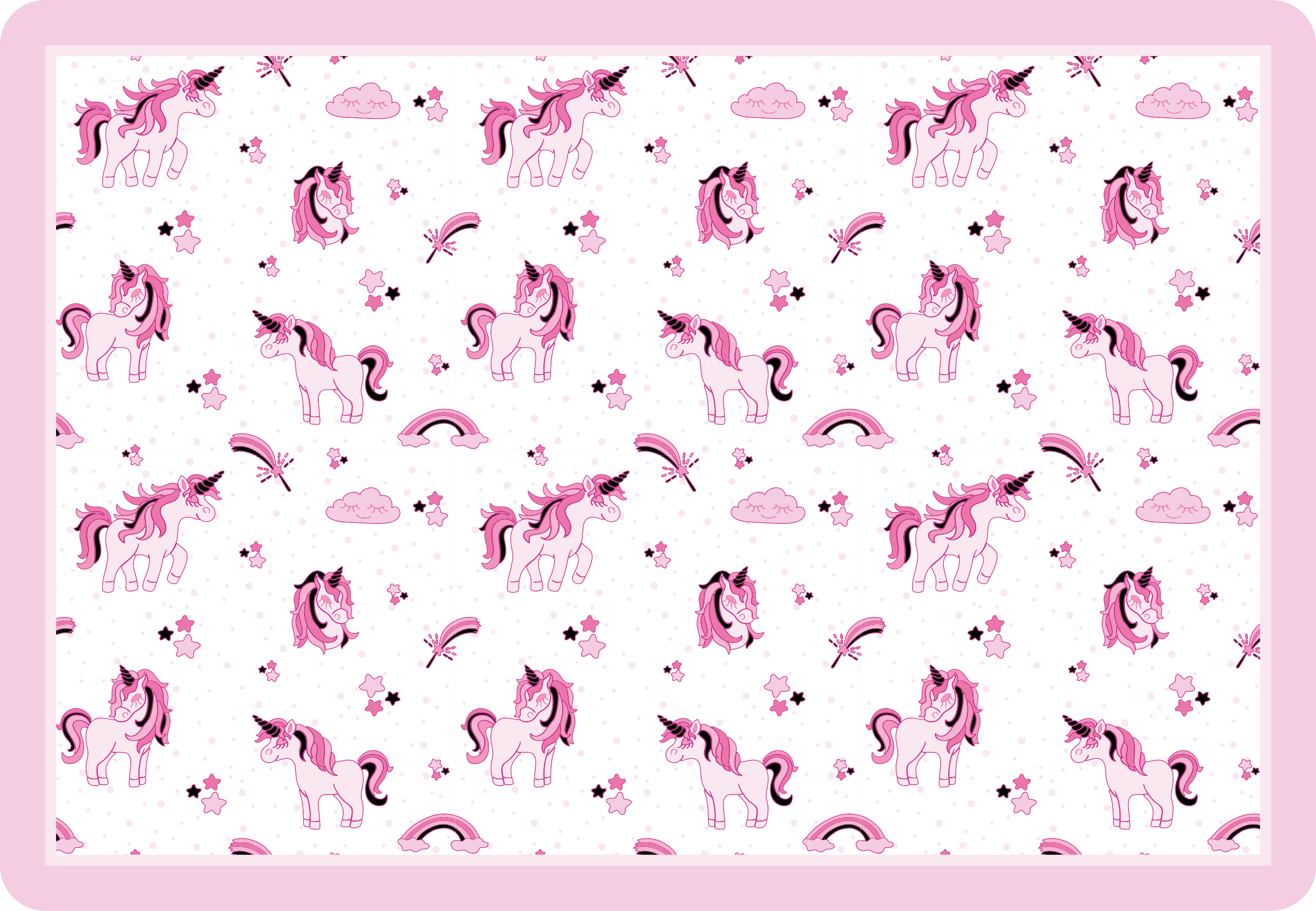 Unicorn Fantasy Realm kids vinyl rug - TenStickers