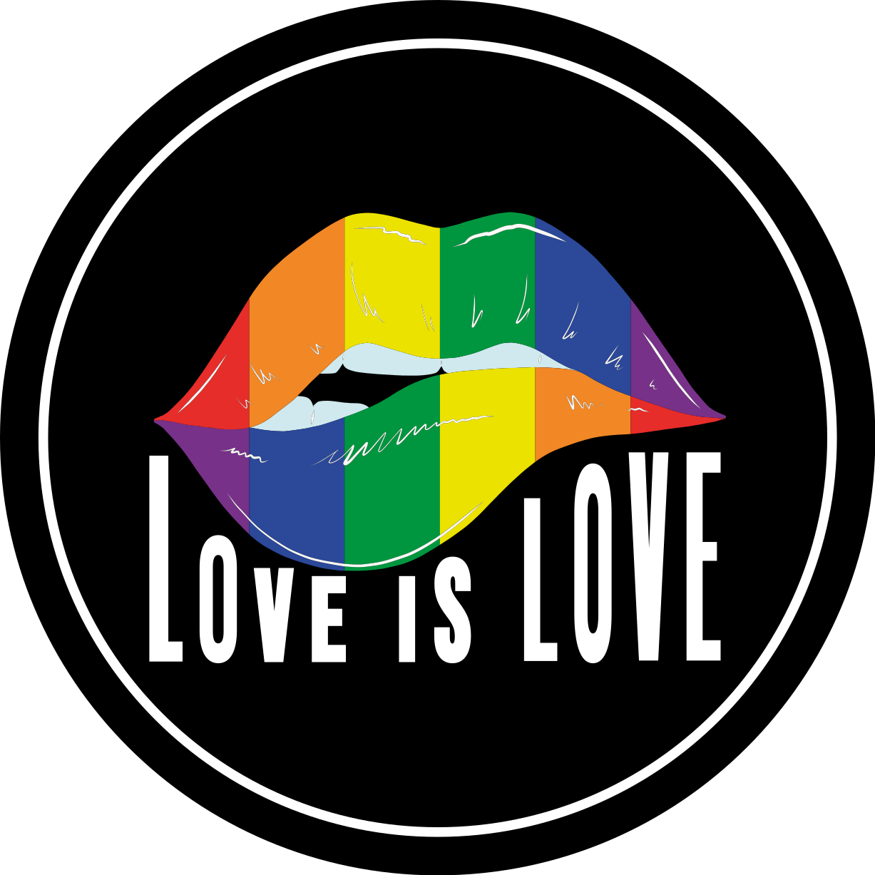 Colorful Lip Motif custom rug - TenStickers