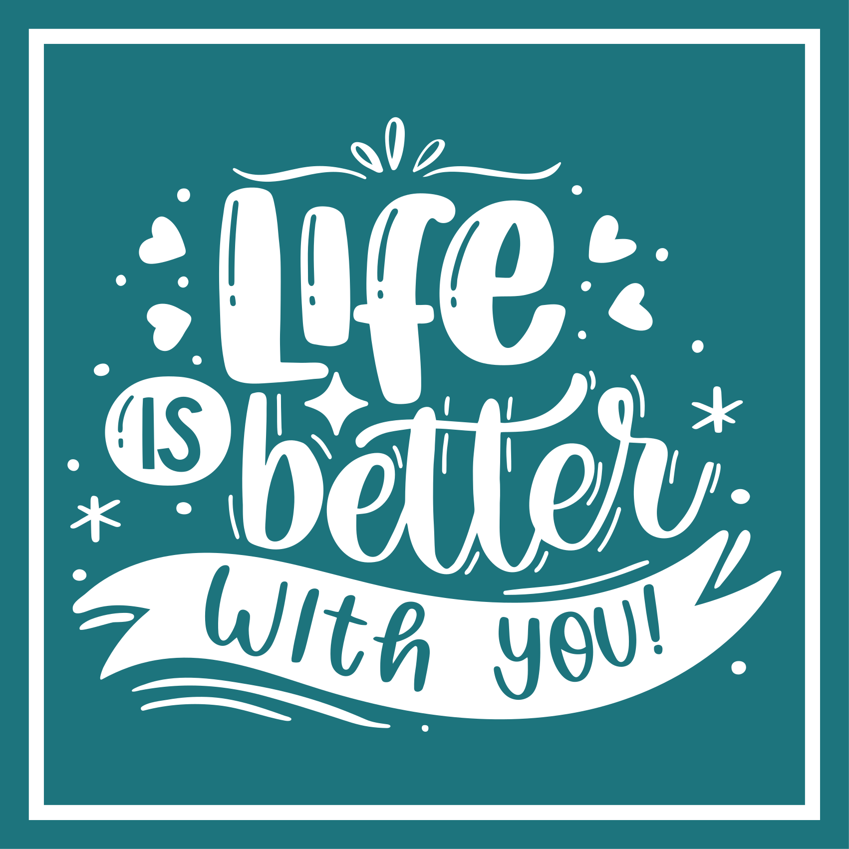 Life is better with you custom rug - TenStickers