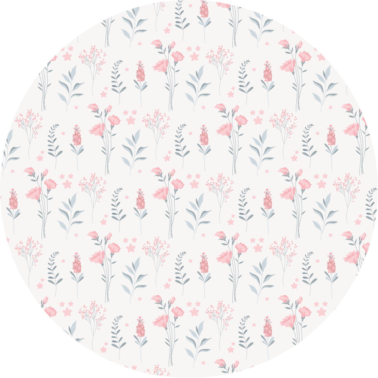 Floral vinyl rug floral pattern design - TenStickers
