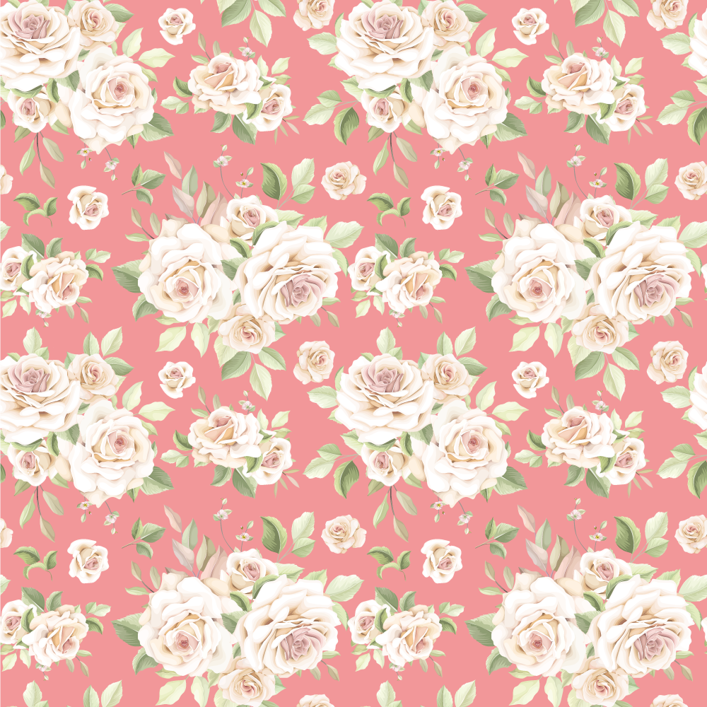 Botanical Grace floral vinyl rug - TenStickers