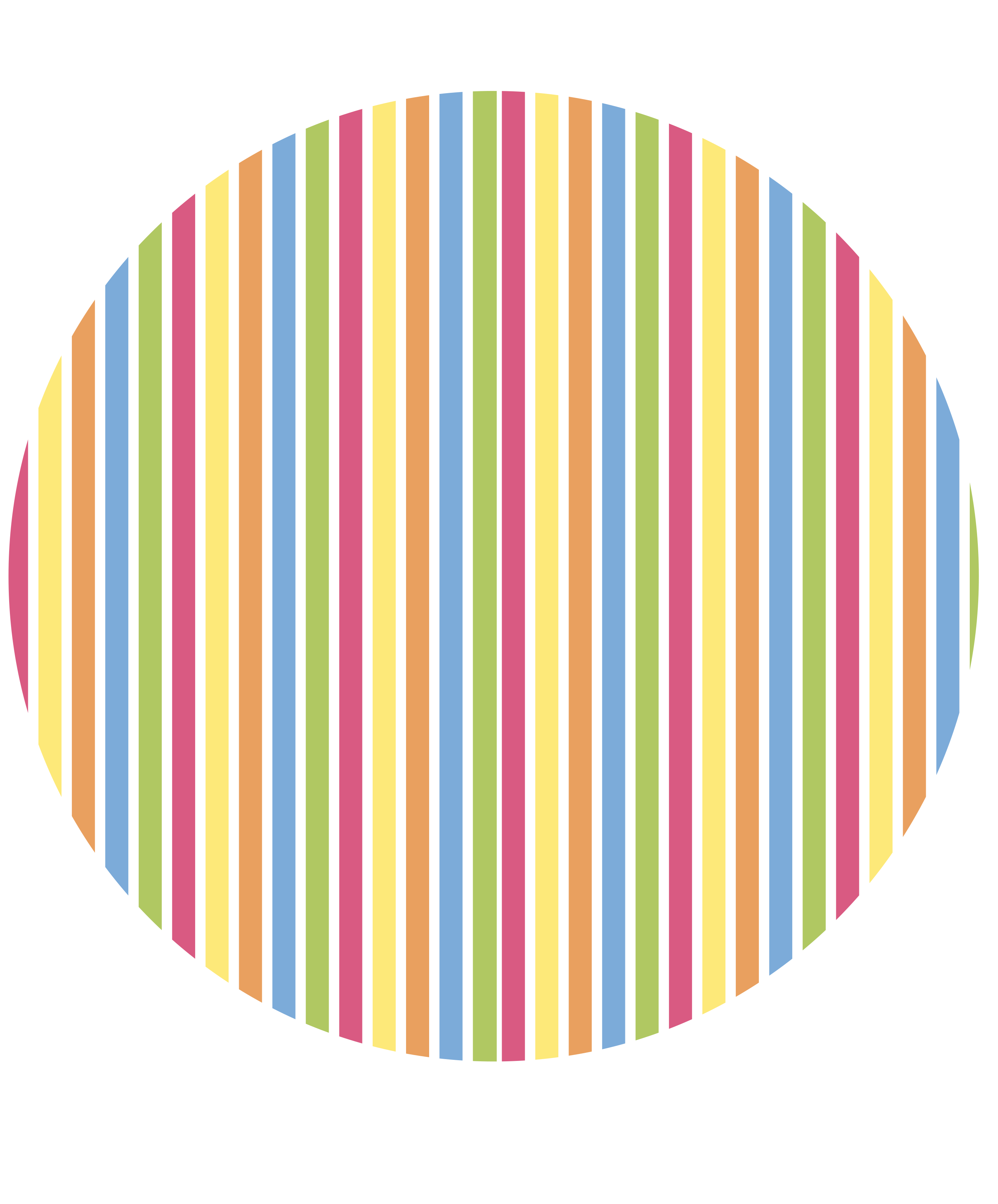 Striped vinyl rug in vibrant striped style - TenStickers