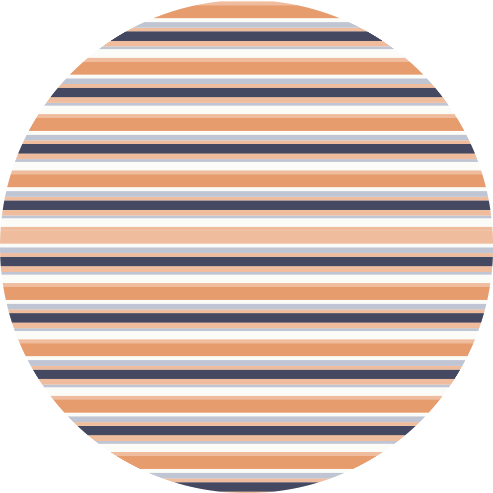 Striped Round Emblem striped vinyl rug - TenStickers