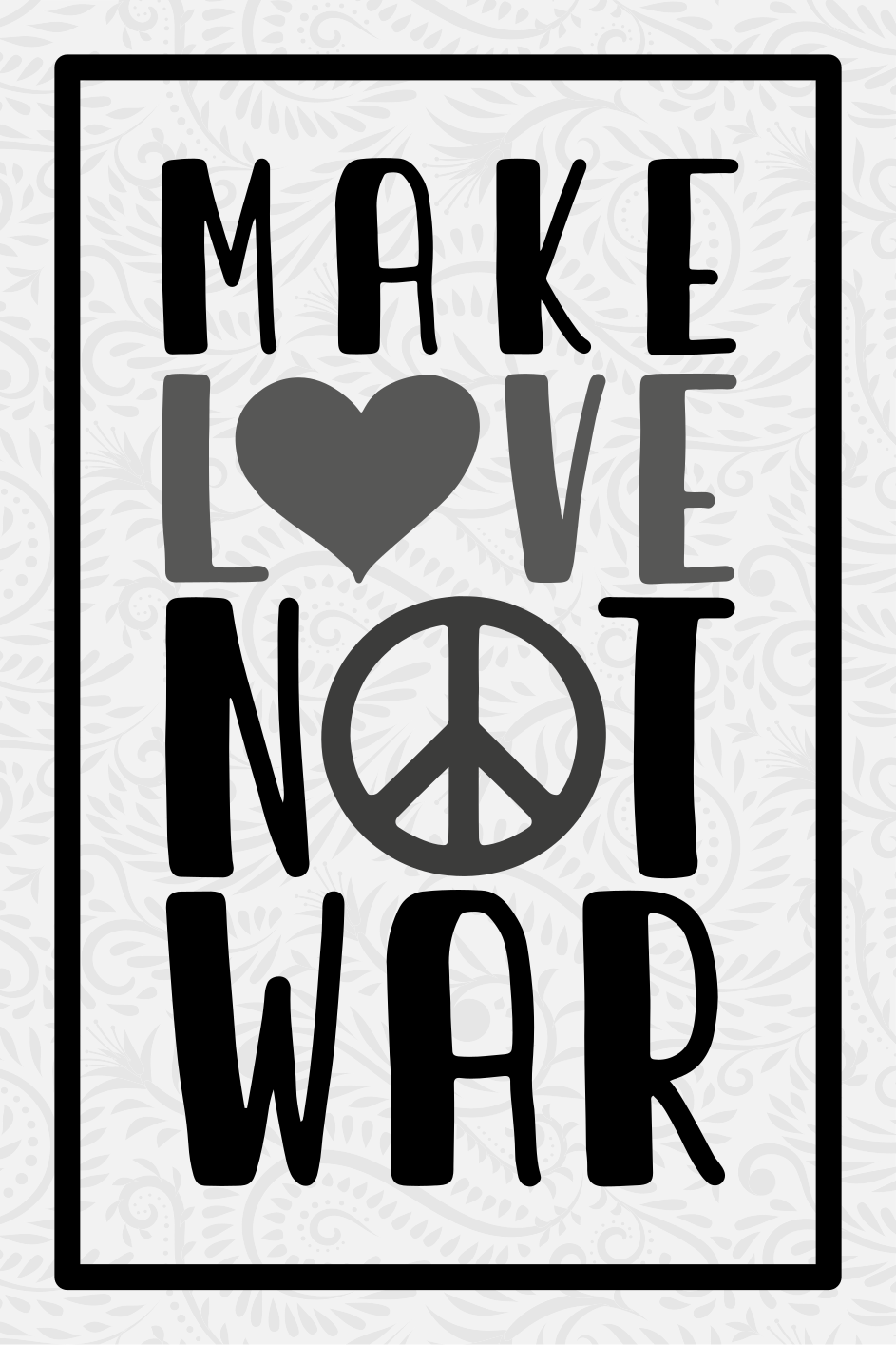 Custom rug make love not war - TenStickers