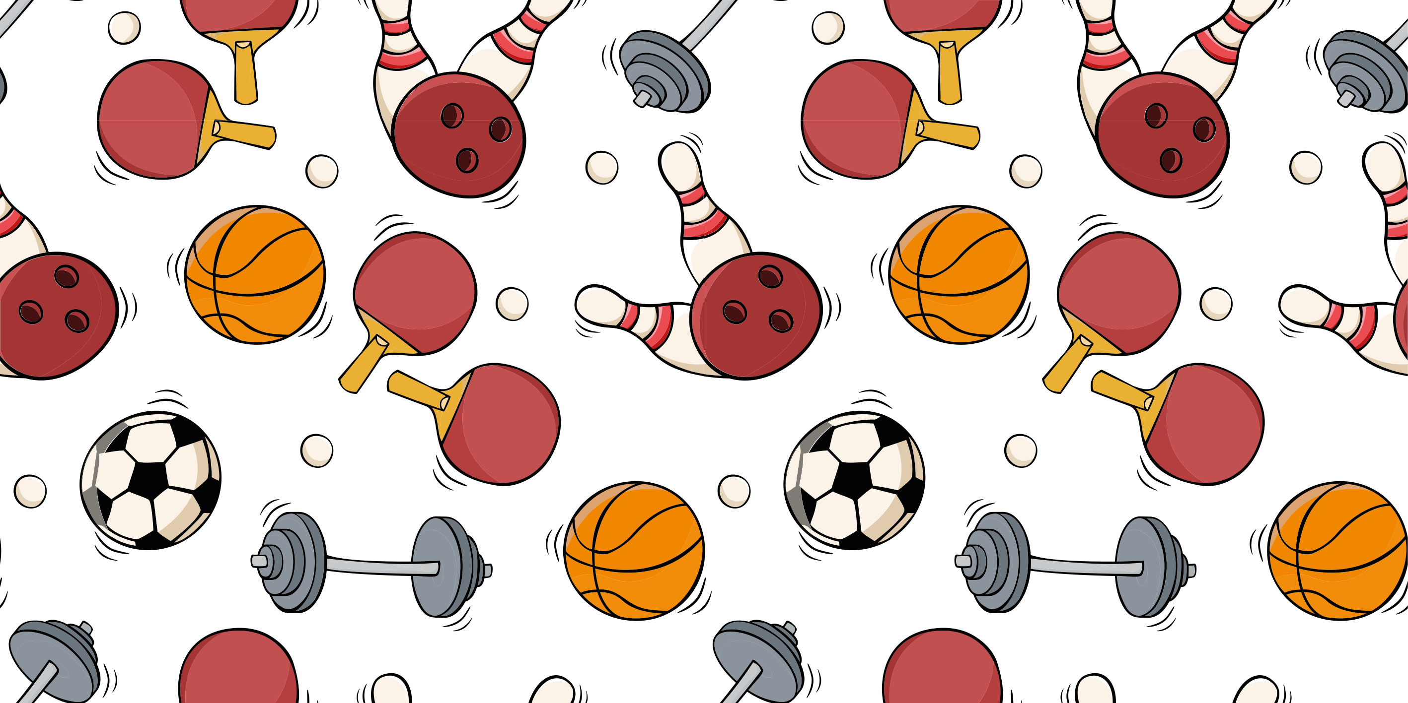 Sports Fun Elements teen vinyl rug - TenStickers