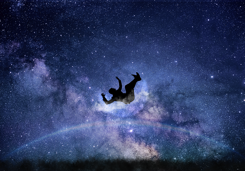 Falling Through Cosmos star vinyl rug - TenStickers