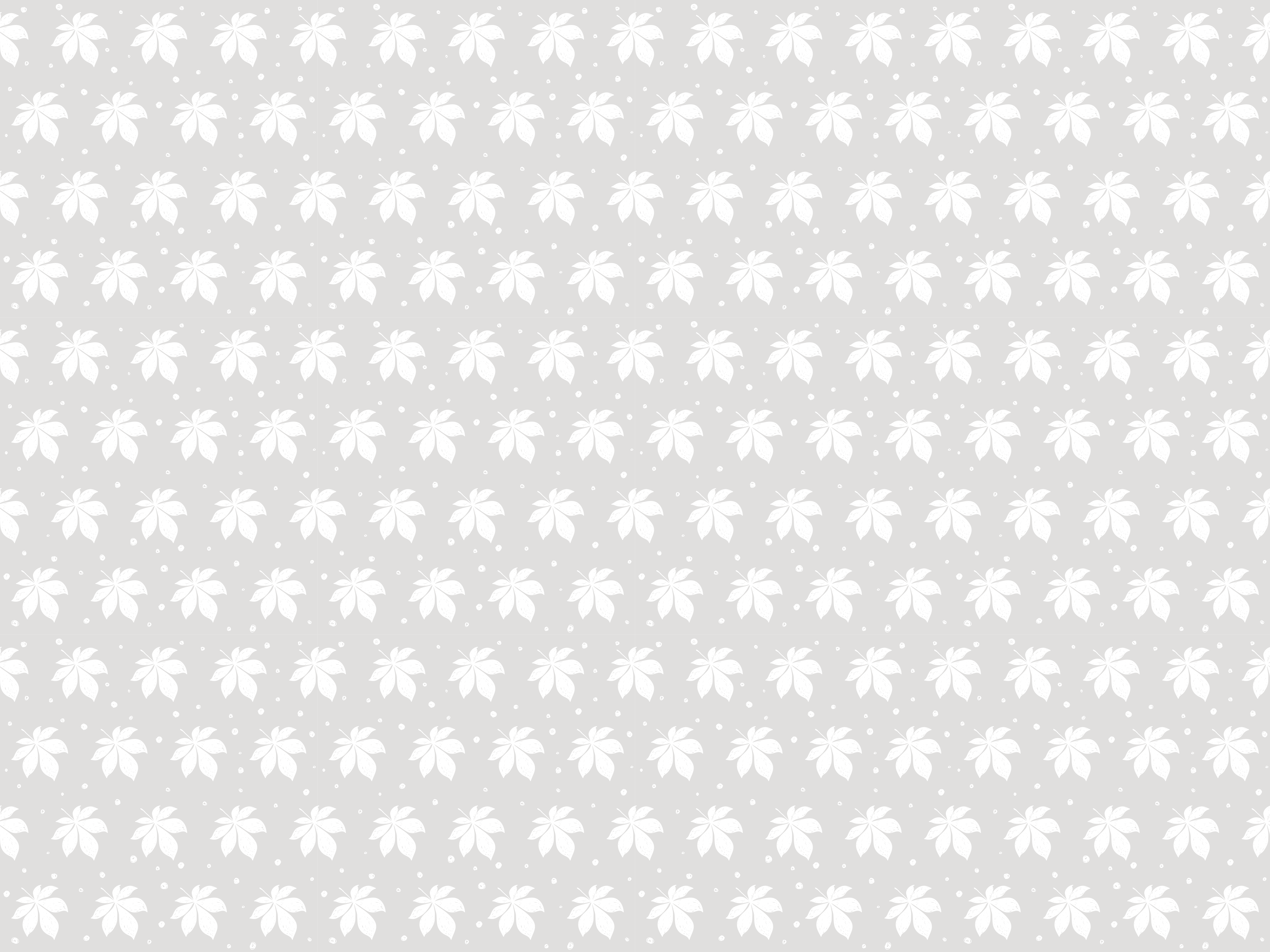 Delicate Botanical Element floral vinyl rug - TenStickers